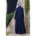 Collared Formal abaya- Navy Blue